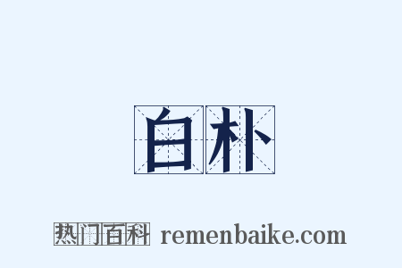 白朴是什么意思的图片